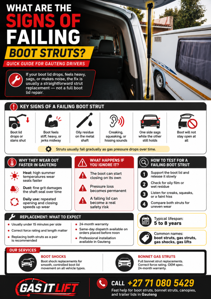 Signs of Failing Boot Struts
