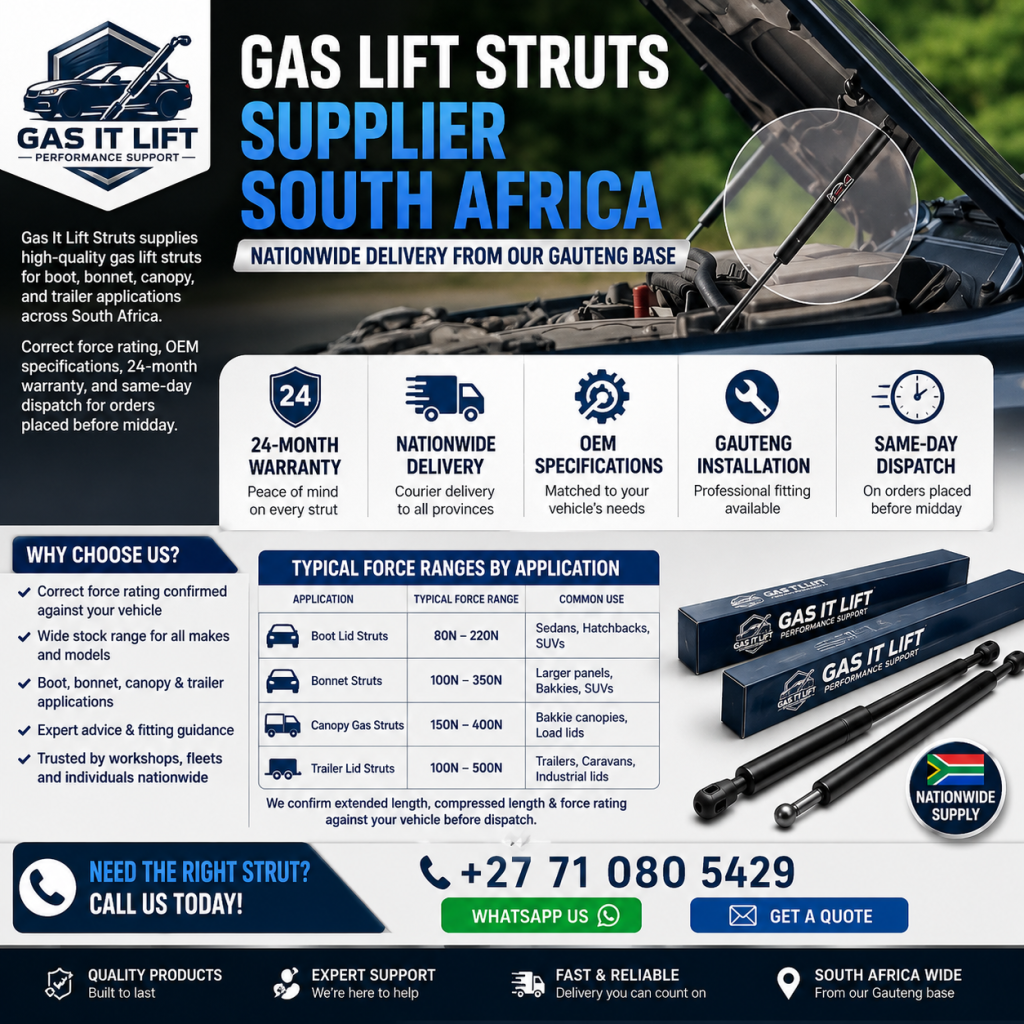Gas Lift Struts Supplier South Africa